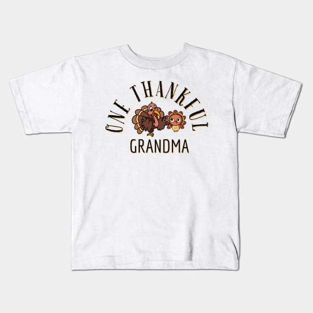 One thankful grandma Kids T-Shirt by Mermaidssparkle